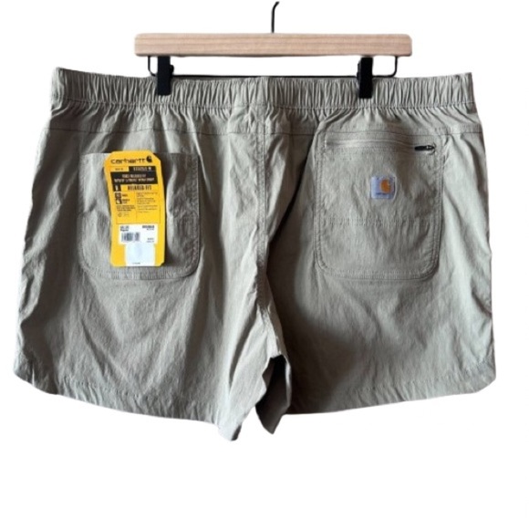 Women's Plus XXL NWT Carhartt Force Relaxed Fit Ripstop Work Short Khaki - Picture 1 of 11